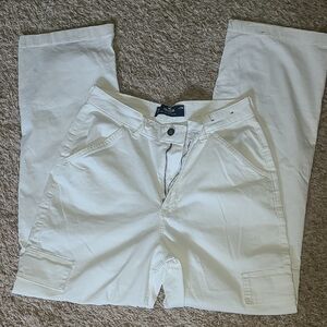 Womens Hollister Cargo White Pant 29R